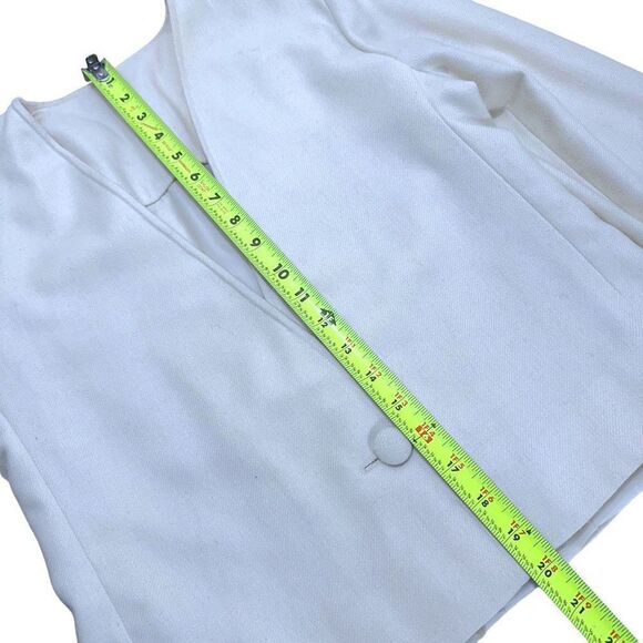 Vintage Single Button Off-white Cropped Blazer Size M - Picture 6 of 6